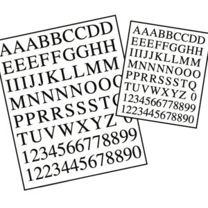 Brass Photoetched Letters and Numbers 10mm (AM5650/02)