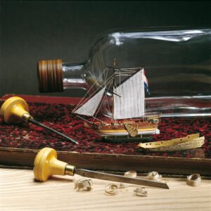 Golden Yacht Ship in a Bottle Kit – Amati