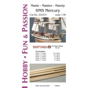 Mast Set for HMS Mercury – Shipyard