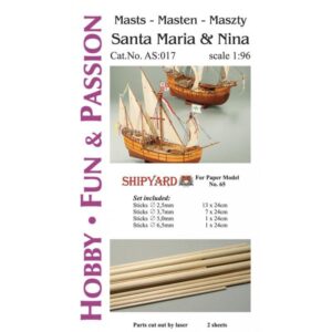 Mast Set for Santa Maria and Nina – Shipyard