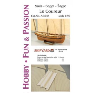 Sails for Le Coureur 1:96 – Shipyard